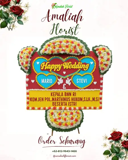 Papan Bunga Pernikahan Maima